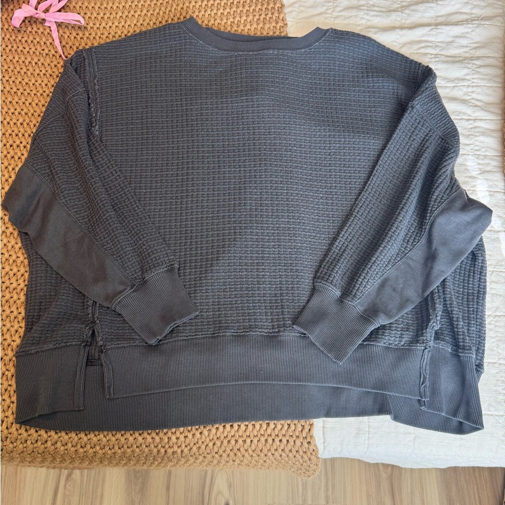 American eagle waffle knit pullover